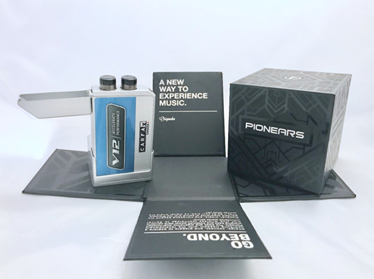 Pionears powerbank and earbuds promotional gear